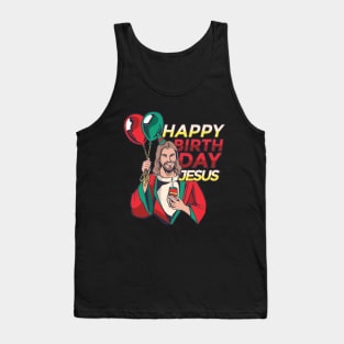 Christmas Happy Birthday Jesus Tank Top